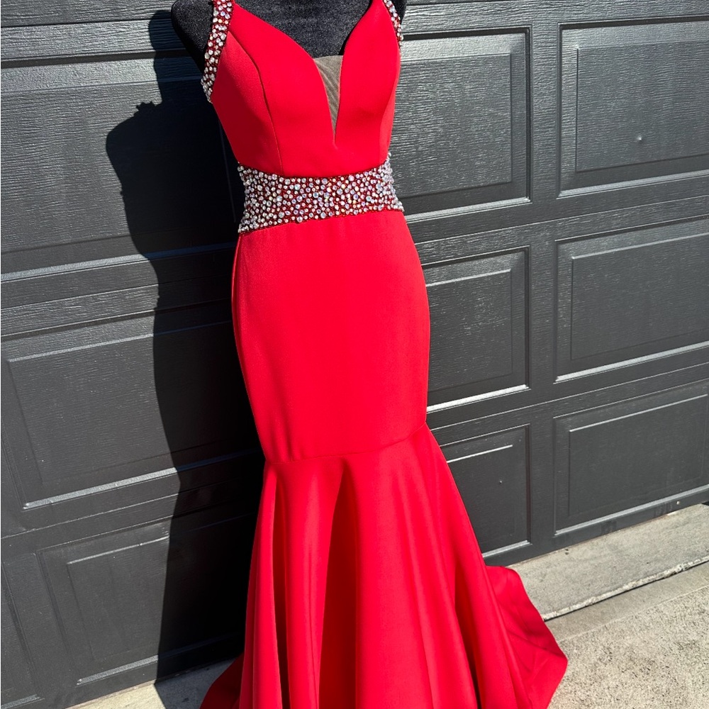 Elegant Red Evening Gown